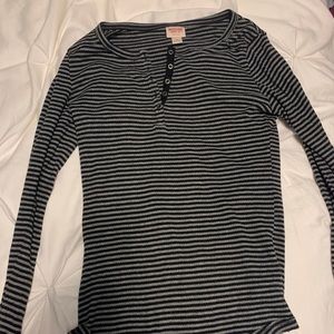 Gray and Black Mossimo Striped Shirt